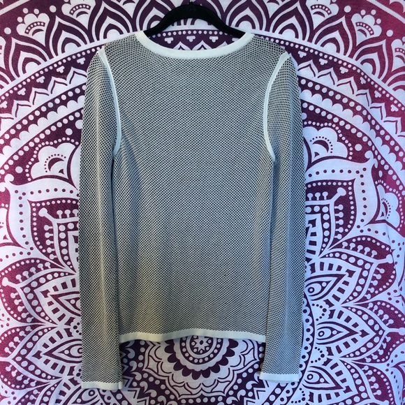 Rag & Bone Textured Mesh Net Long Sleeve Tee Shirt Top Medium - Picture 6 of 8